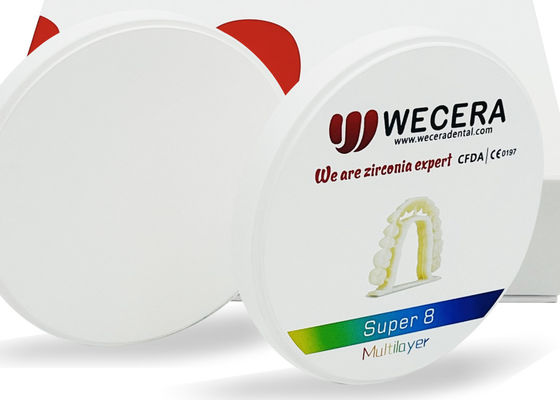 Pre Shaded Zirconia Blocks Multilayer Zirconia Block Compatible Machines Roland VHF Imes icore Sintering Density 6.0gcm3 Dental Milling Material