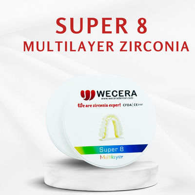 Crown And Bridge Multi Layer Zircon Disc Durable Long Life Time 100 Years Suitable For Dental Restoration Applications