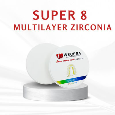 Flexural Strength 700 to 1200MPa Dental Zirconia Block Engineered Both Anterior Posterior Crown Bridge Durable Material